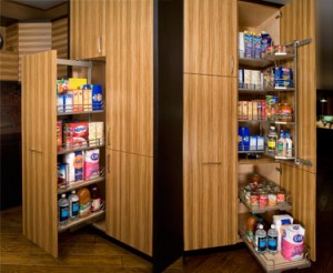 Arena Tall Pull Out Storage (shown left) and Arena Chef's Pantry (shown right)